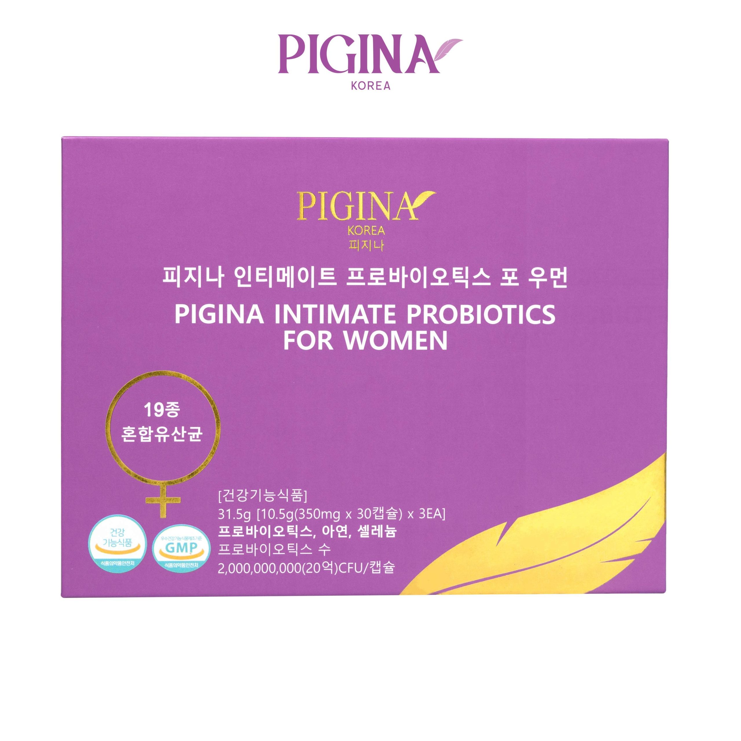 Set 3 viên uống bổ sung lợi khuẩn cho Nữ giới Pigina (3 lọ x 30 viên)