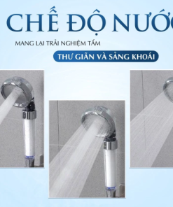 Bộ đầu vòi sen lọc nước tăng áp gồm vòi và 1 lõi lọc