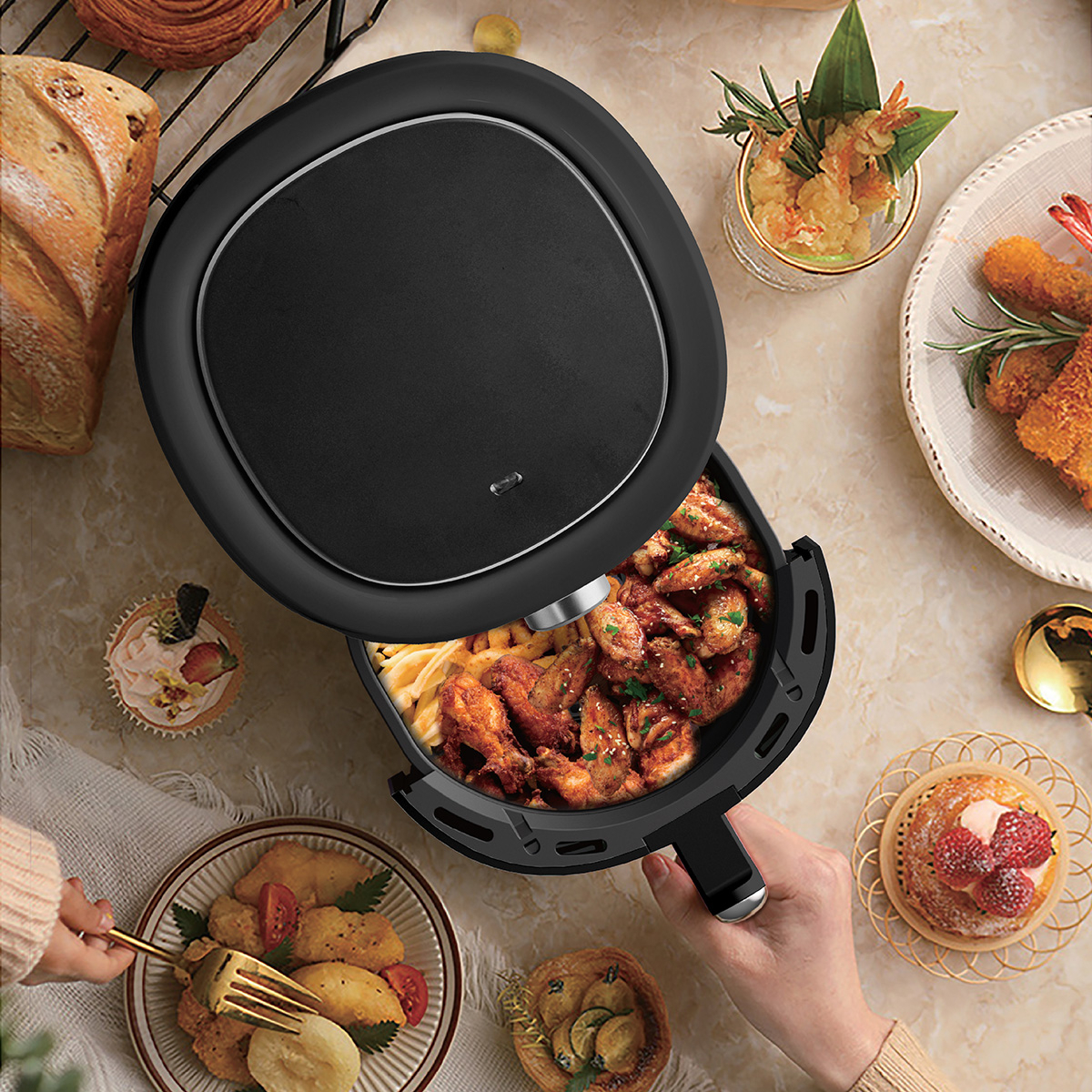 Nồi chiên không dầu mini 3L COBI – Thiết kế nhỏ gọn, dễ dùng, tiện lợi nhà bếp_355040