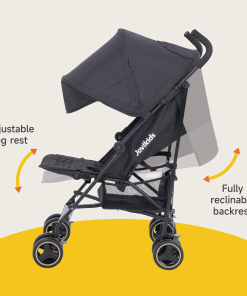 Xe đẩy Jovikids Ezra cho bé 0-6 tuổi, từ 0-22kg (màu đen)