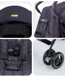 Xe đẩy Jovikids Ezra cho bé 0-6 tuổi, từ 0-22kg (màu đen)