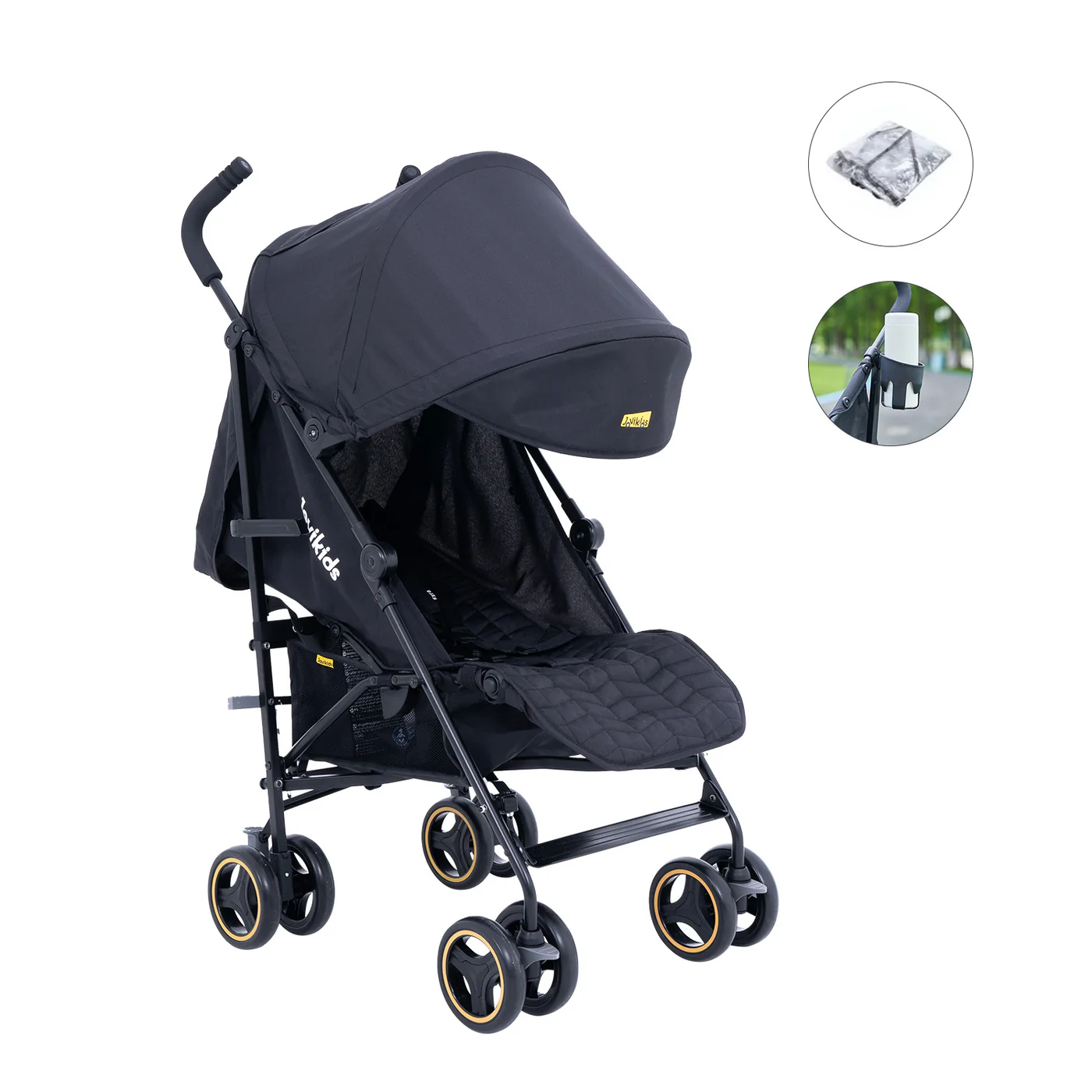Xe đẩy Jovikids Ezra cho bé 0-6 tuổi, từ 0-22kg (màu đen)