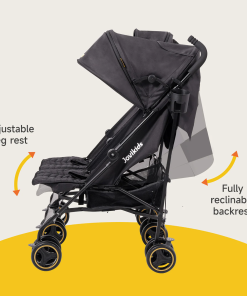 Xe đẩy Đôi Jovikids Ezra cho bé 0-6 tuổi, từ 0-22kg (màu đen)