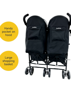 Xe đẩy Đôi Jovikids Ezra cho bé 0-6 tuổi, từ 0-22kg (màu đen)