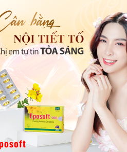 Combo 3 hộp viên uống cân bằng nội tiết tố, làm đẹp da Eposoft 500 (30 viên x 3 hộp)