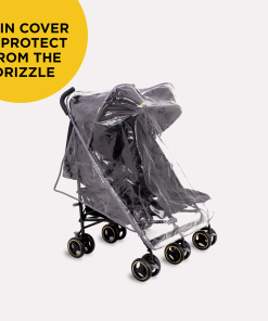 Xe đẩy Đôi Jovikids Ezra cho bé 0-6 tuổi, từ 0-22kg (màu đen)