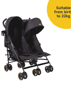 Xe đẩy Đôi Jovikids Ezra cho bé 0-6 tuổi, từ 0-22kg (màu đen)