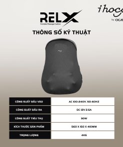 Đệm massage lưng RelX (IH-1105M)