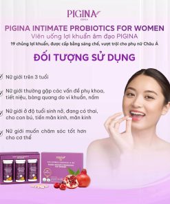 Set 3 viên uống bổ sung lợi khuẩn cho Nữ giới Pigina (3 lọ x 30 viên)