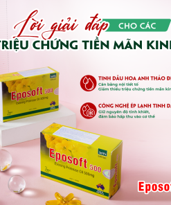 Combo 3 hộp viên uống cân bằng nội tiết tố, làm đẹp da Eposoft 500 (30 viên x 3 hộp)