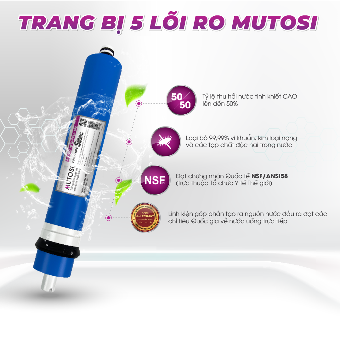 Máy lọc nước bán công nghiệp MUTOSI 80L/h MP-80