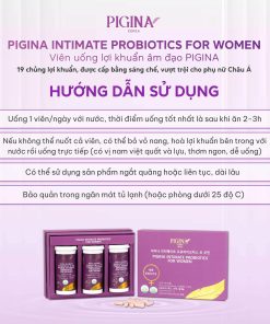 Set 3 viên uống bổ sung lợi khuẩn cho Nữ giới Pigina (3 lọ x 30 viên)
