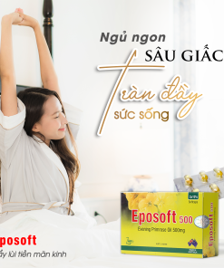 Combo 3 hộp viên uống cân bằng nội tiết tố, làm đẹp da Eposoft 500 (30 viên x 3 hộp)