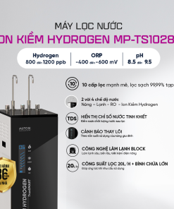 Máy lọc nước Ion Kiềm Hydrogen Nóng Lạnh Nguội Truesmart MP-TS1028H