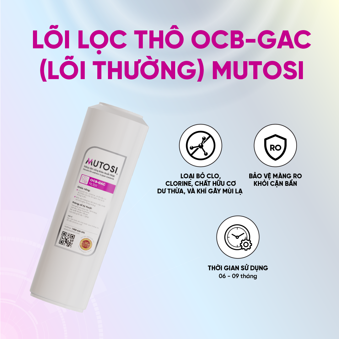 Trọn bộ 3 lõi lọc thô thường & 6 lõi chức năng MD-PROMAX