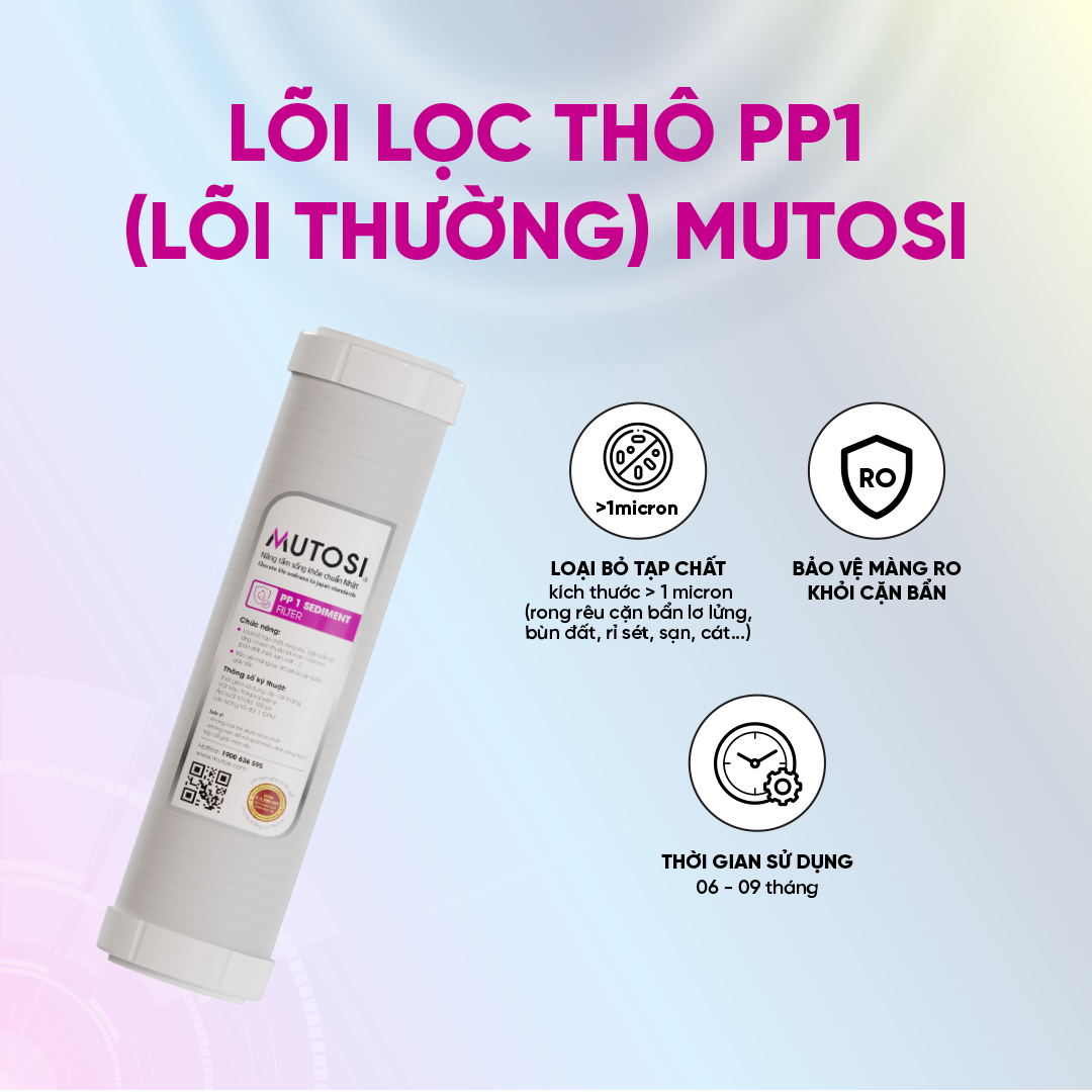 Trọn bộ 3 lõi lọc thô thường & 6 lõi chức năng MD-PROMAX