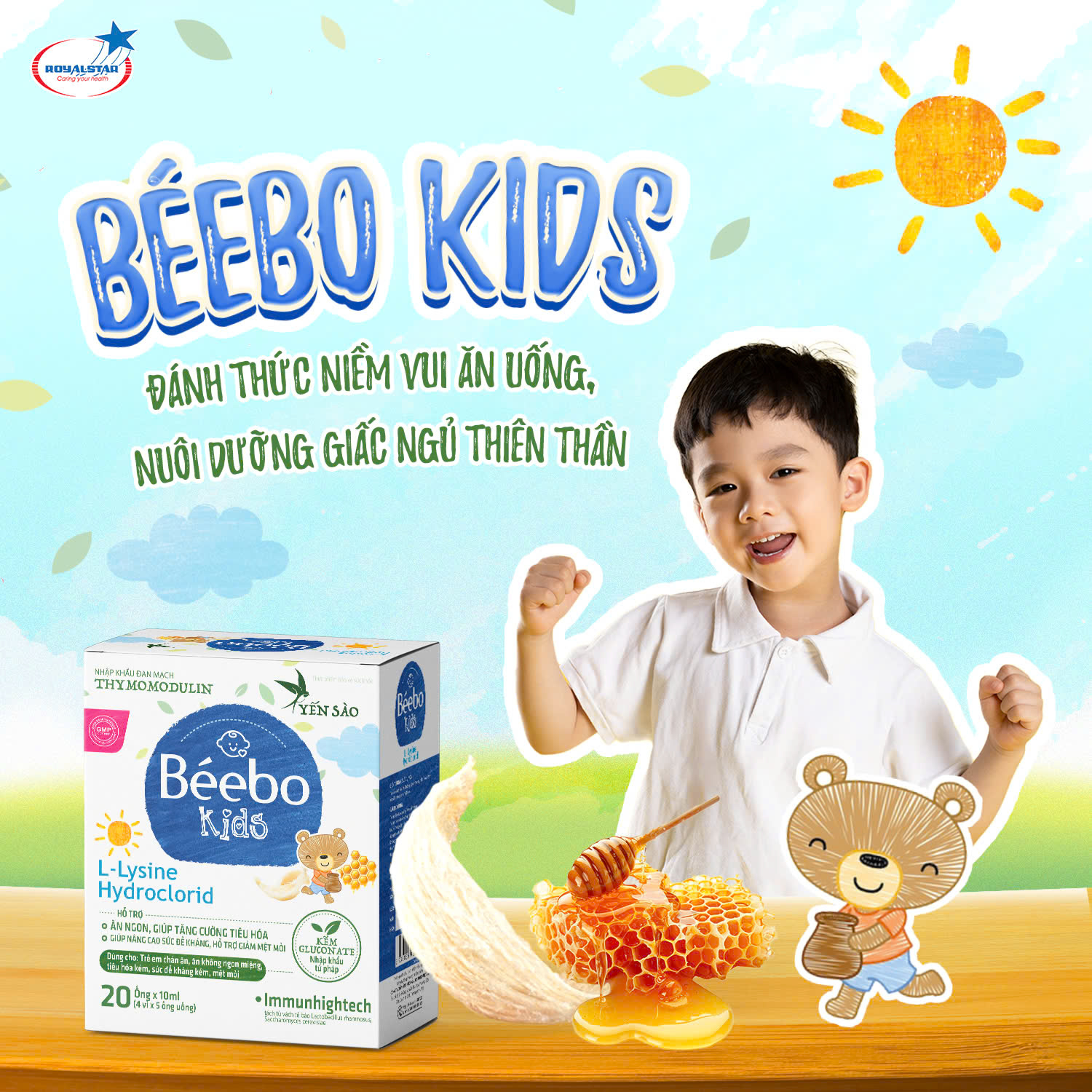 Siro Béebo Kids Sao Hoàng Gia – Hỗ trợ ăn ngủ ngon, tăng cường hệ tiêu hóa, nâng cao sức đề kháng