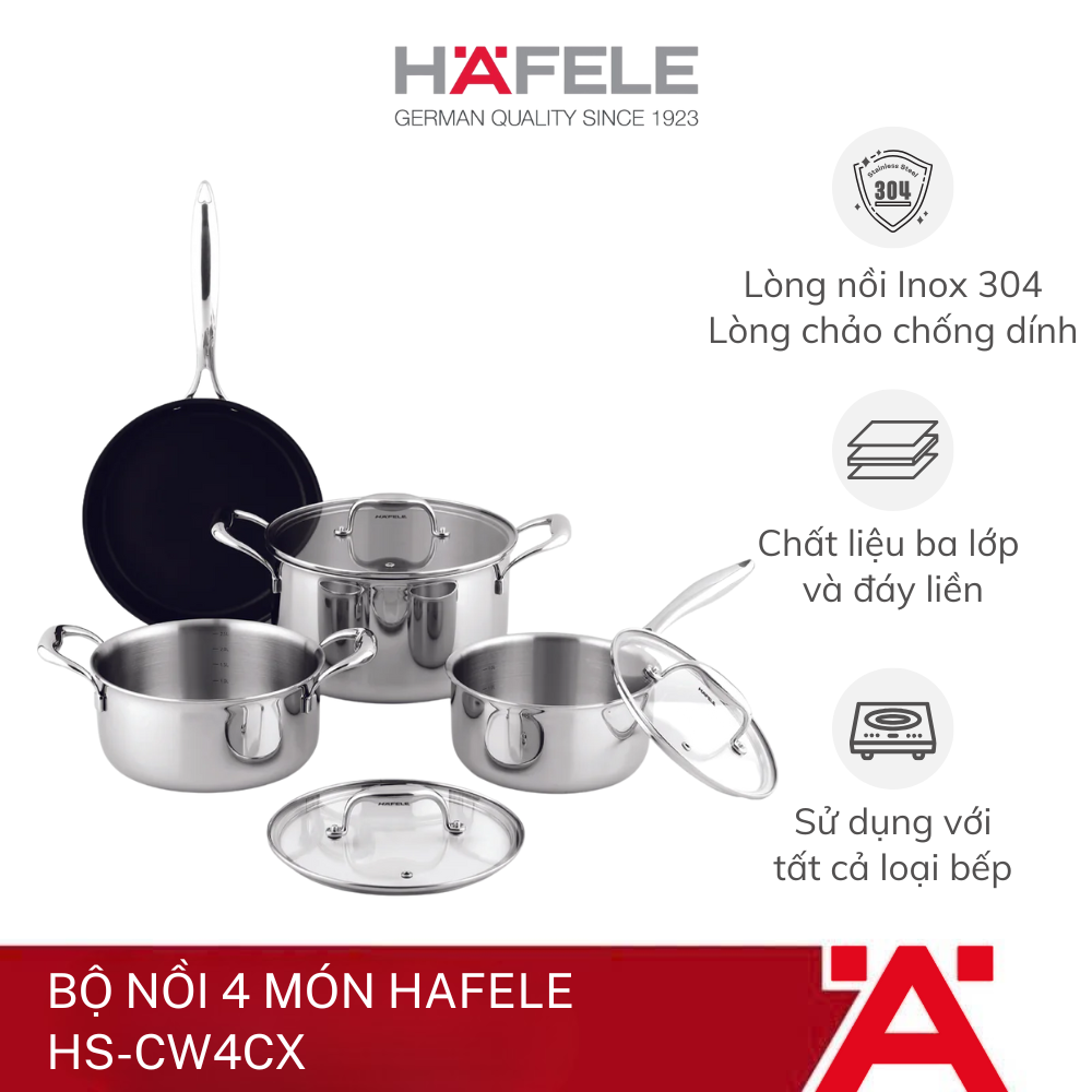 Bộ nồi 4 món Hafele HS-CW4CX