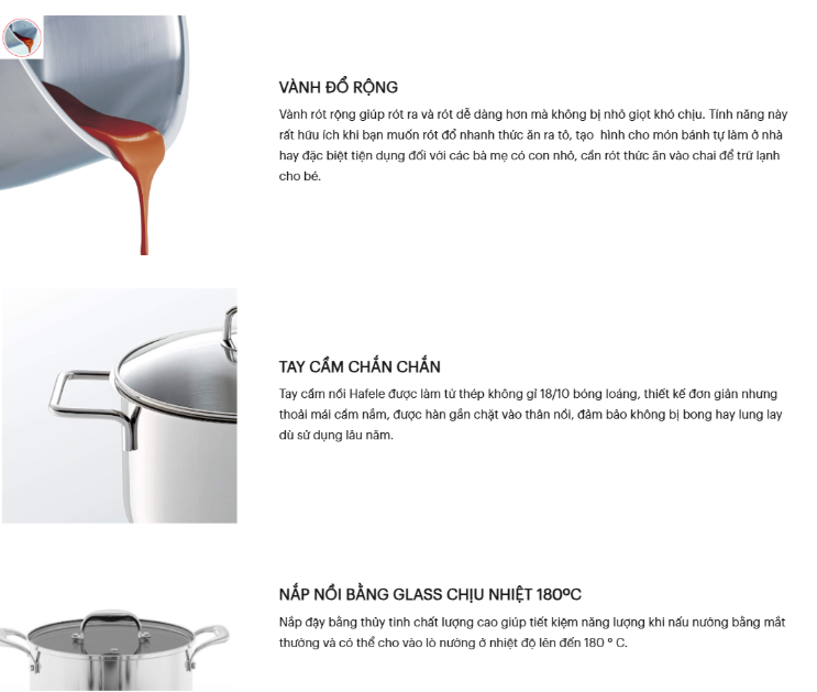 Bộ nồi 4 món Hafele HS-CW4CX