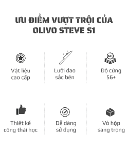 Dao thép carbon OLIVO Steve S1