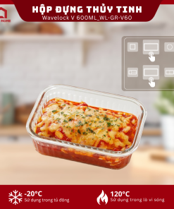 Hộp đựng thực phẩm thủy tinh Neoflam Wavelock V 600ML_364360