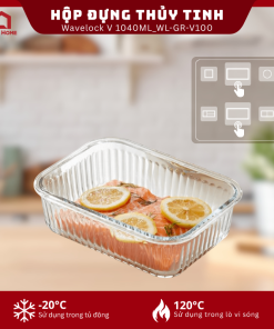Hộp đựng thực phẩm thủy tinh Neoflam Wavelock V 1040ML_364361