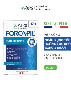 Viên uống ARKOPHARMA FORCAPIL FORTIFIANT bổ sung biotin, hỗ trợ tóc chắc khỏe (Hộp 60 viên)