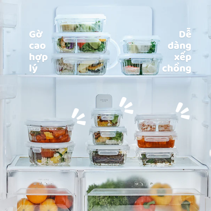 Hộp đựng thực phẩm thủy tinh Neoflam Wavelock V 1040ML_364361