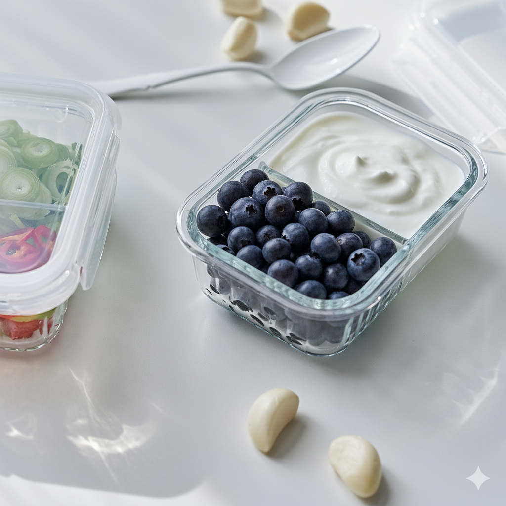 Hộp đựng thực phẩm thủy tinh 2 ngăn Neoflam Wavelock V 400ml_364369