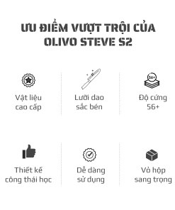 Dao thép carbon OLIVO Steve S2