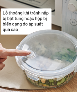 Hộp đựng thực phẩm thủy tinh Neoflam Wavelock V 370ML_364366