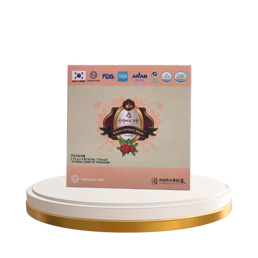 Thực Phẩm Bảo Vệ Sức Khỏe Ginseng Berry S Pill hộp nhỏ 5 viên