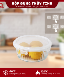 Hộp đựng thực phẩm thủy tinh Neoflam Wavelock V 930ML_364368