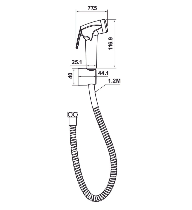 Vòi xịt vệ sinh Chiba Đen