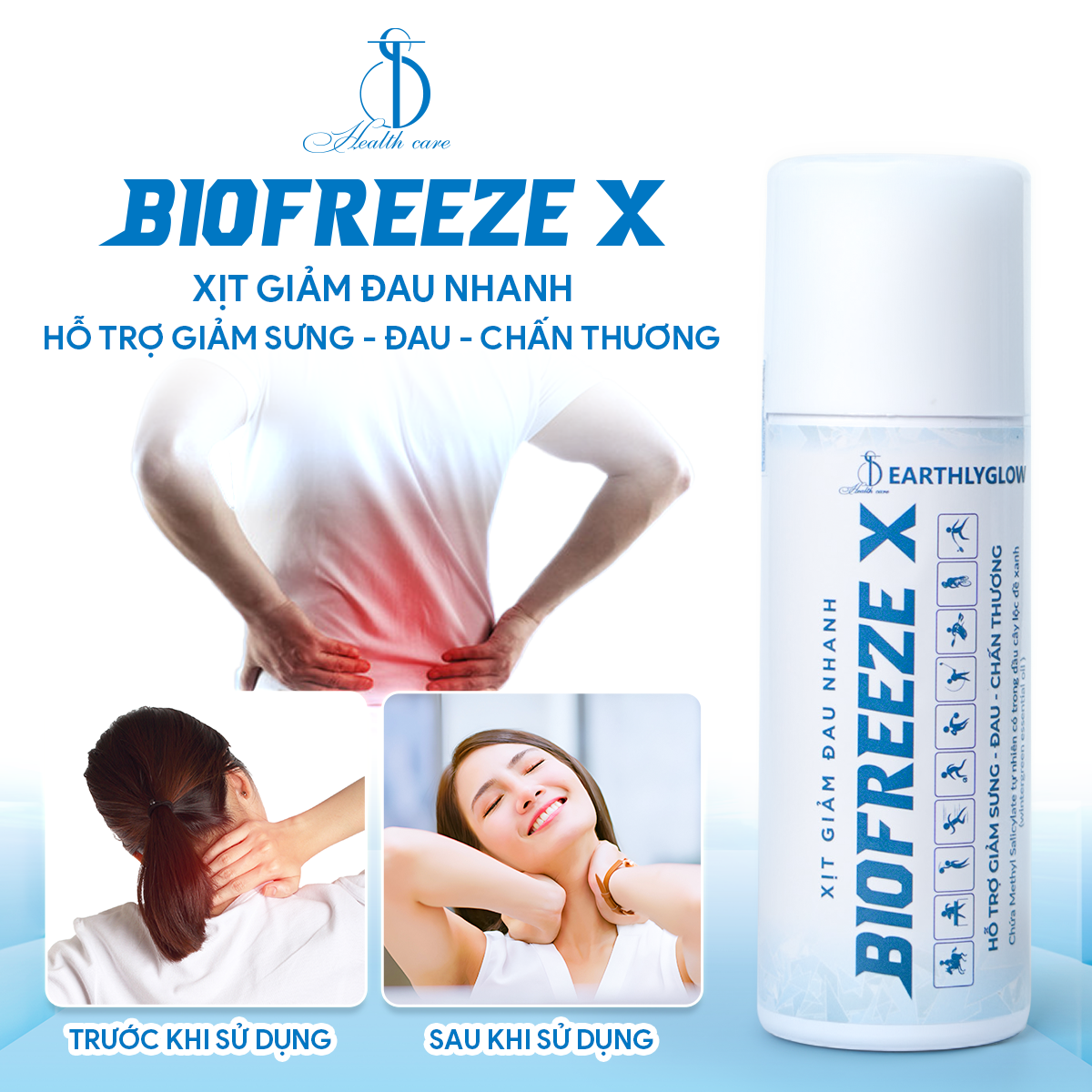 Xịt Giảm Đau Nhanh BIOFREEZE X – Chai 150ml