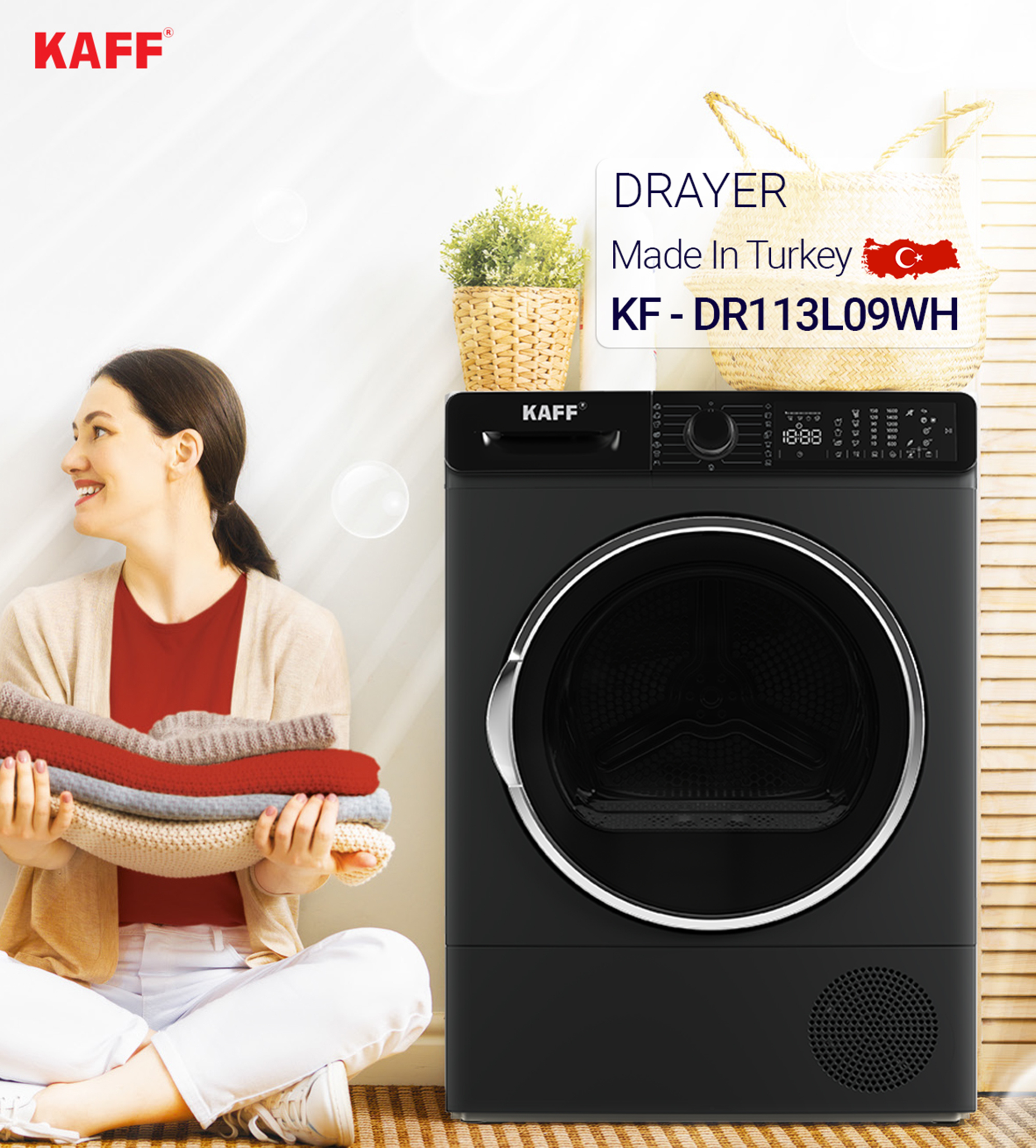 MÁY SẤY ĐỘC LẬP KAFF KF-DR113L09BL