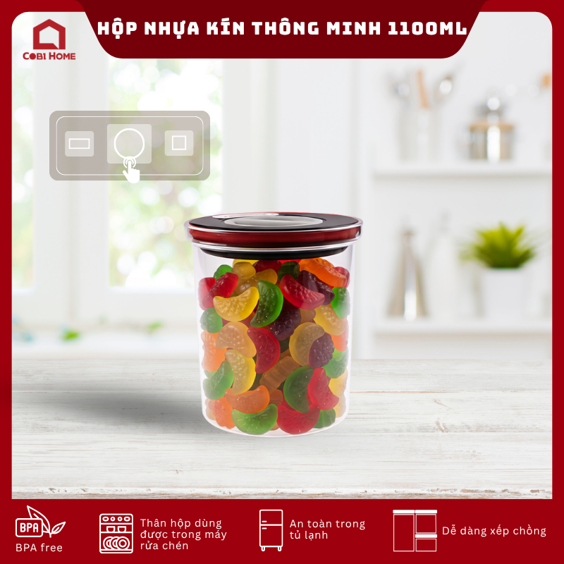 Hộp nhựa kín thông minh 1100ml_364382