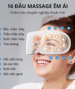 Máy massage mắt 16 đầu rung KACHI MK380 phun sương thư giãn