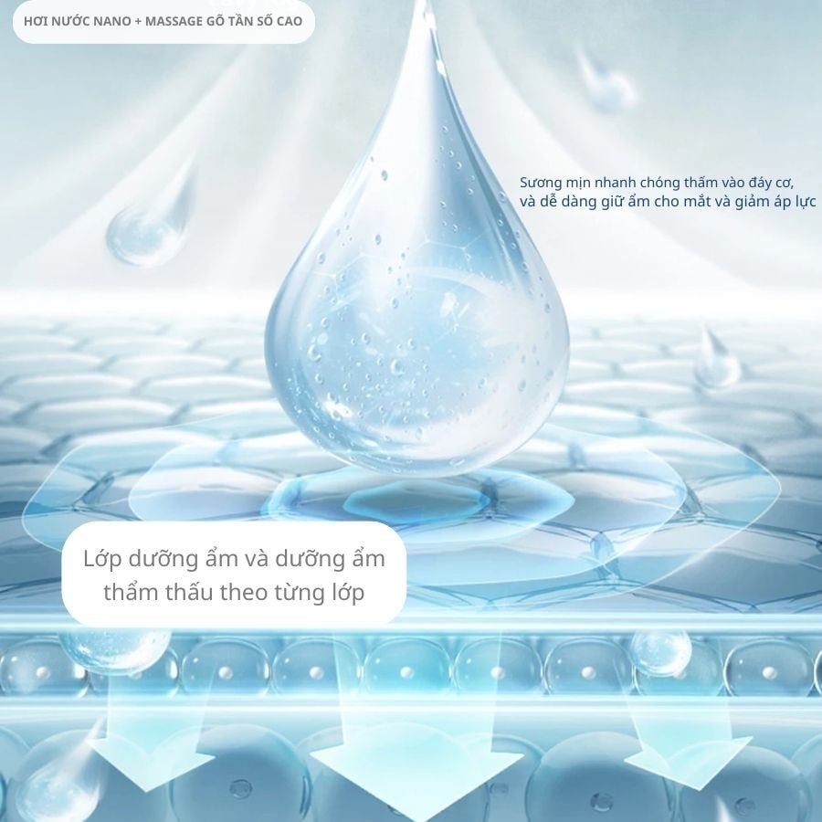 Máy massage mắt 16 đầu rung KACHI MK380 phun sương thư giãn