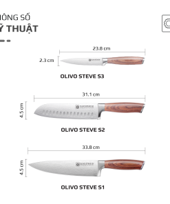 Bộ dao 3 món OLIVO Steve