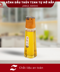 Bình dầu thủy tinh tự mở nắp, màu ngẫu nhiên dung tích 500ml_376066