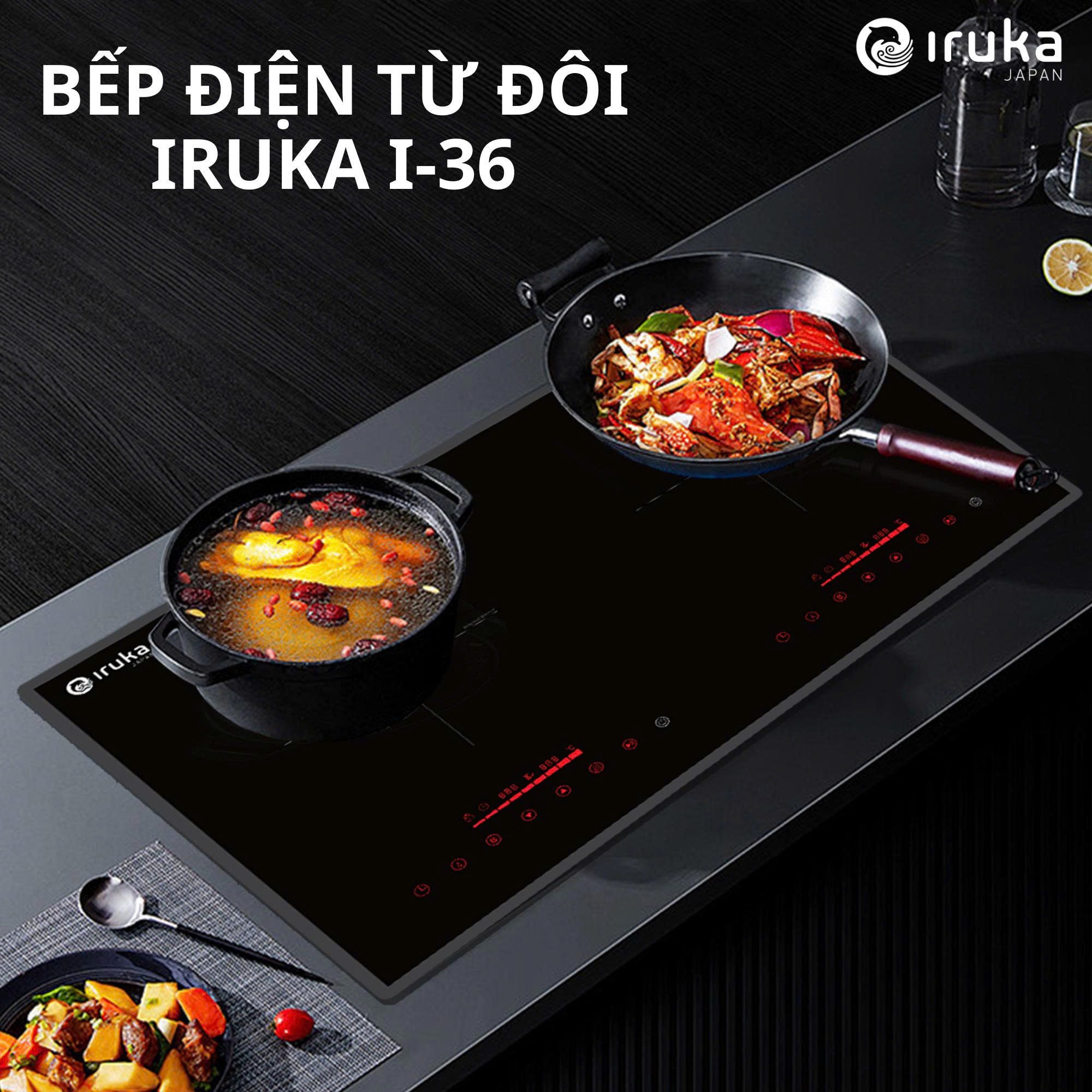 Bếp điện từ đôi Iruka I-36