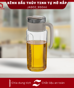 Bình dầu thủy tinh tự mở nắp có tay cầm màu ngẫu nhiên dung tích 950ml_376068