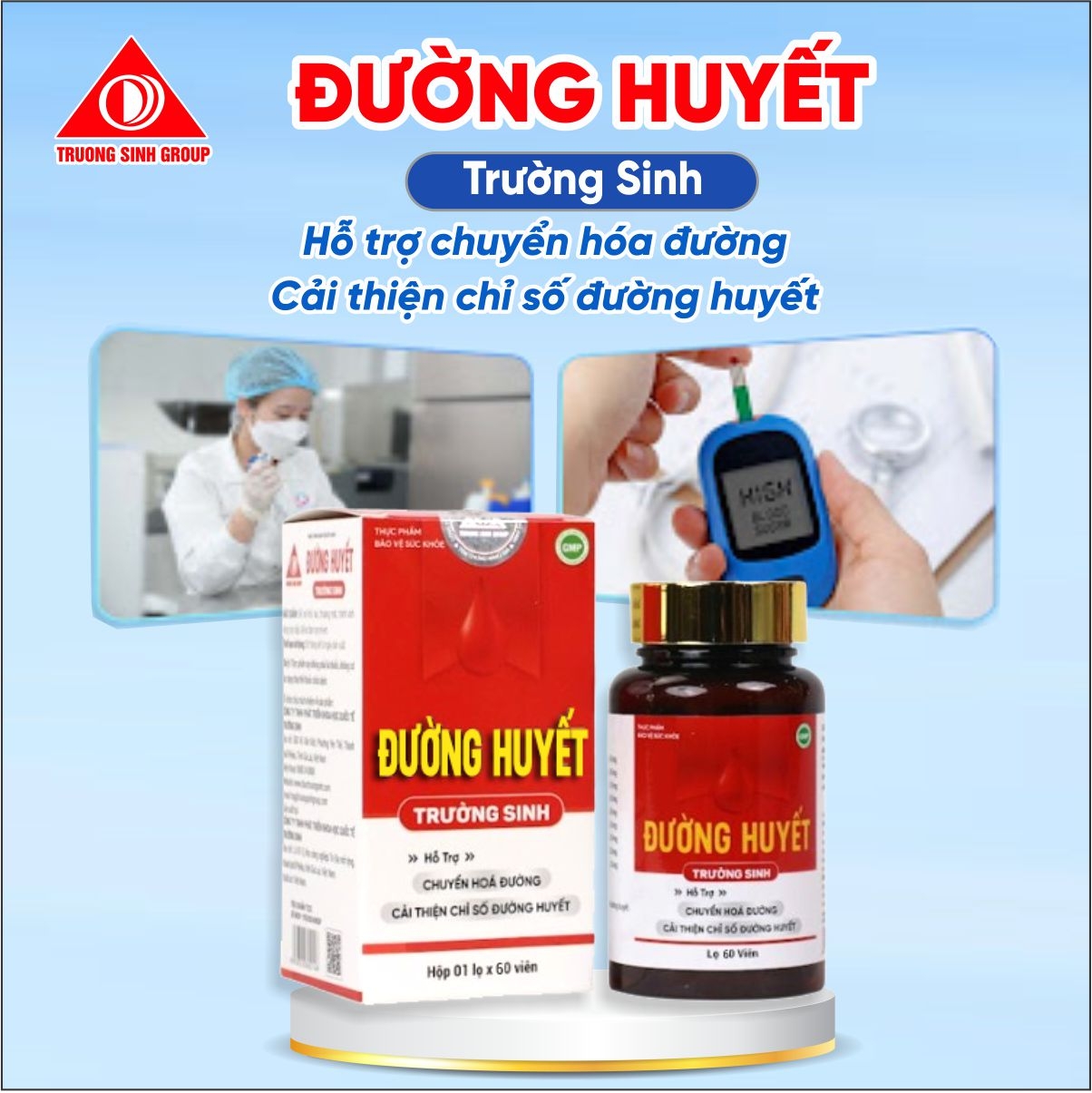TPBVSK Đường huyết Trường Sinh Hộp 60v