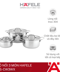 Bộ nồi 3 món Hafele HS-CW3WX
