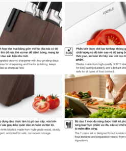 Bộ dao 7 món Hafele HS-K7X