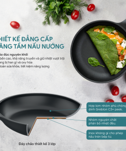 Chảo nhôm đúc nguyên khối CAREZ FPC883DI24SN kích cỡ 24cm