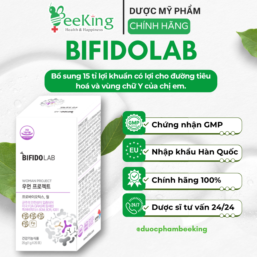 Thực phẩm bảo vệ sức khỏe BIFIDOLAB WOMAN PROJECT (Hộp 20 gói)