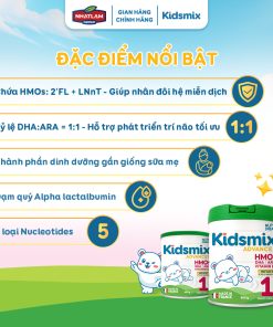 Sữa Bột Công Thức Kidsmix Advanced Số 1 400gr Dành Cho Bé Từ 0-12 Tháng Tuổi