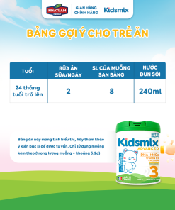 Sữa Bột Kidsmix Advanced Số 3 800gr Dành Cho Bé Từ 24 Tháng Tuổi